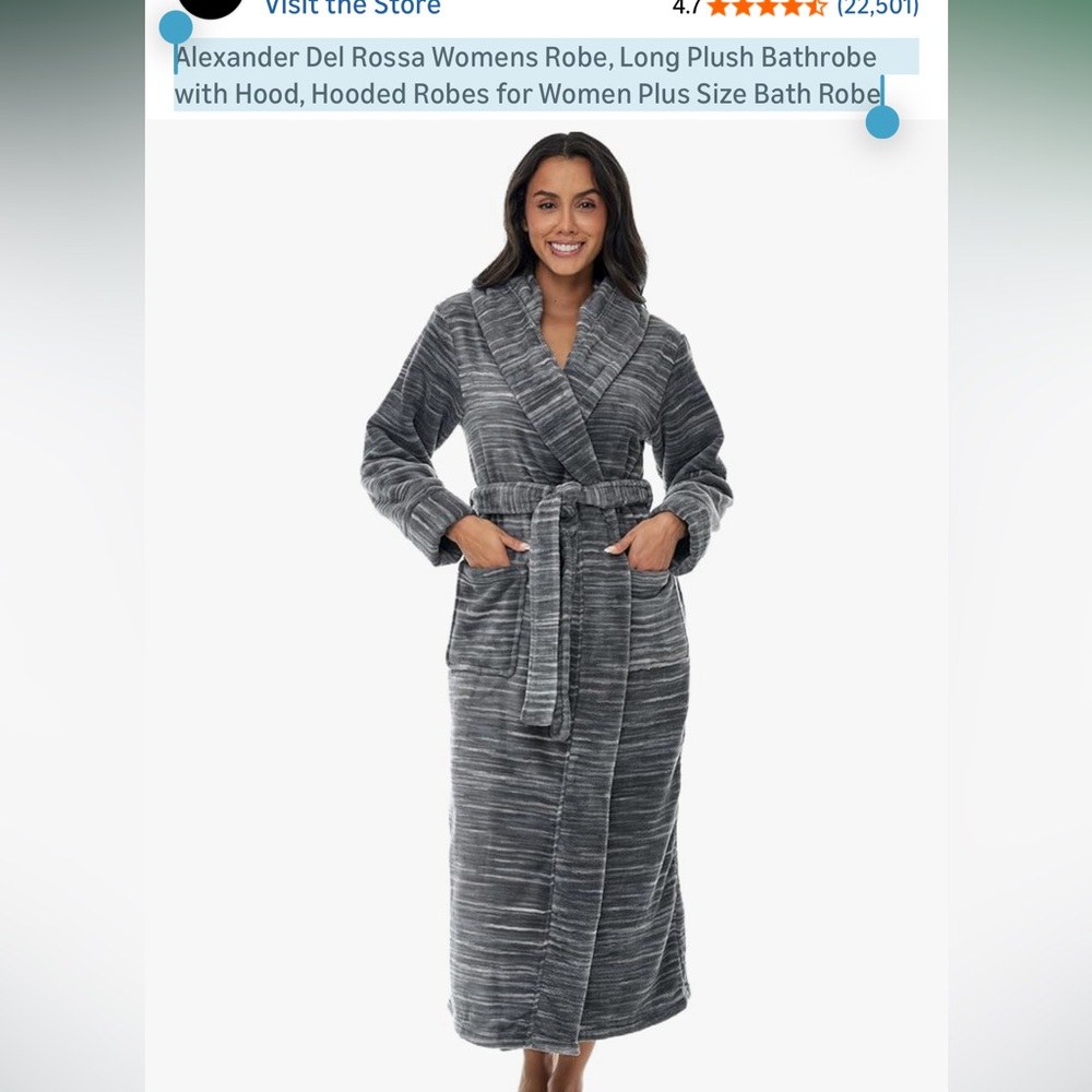 Gray Hooded Robe - Picture 2 of 3